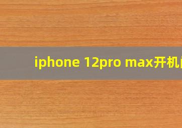 iphone 12pro max开机闪